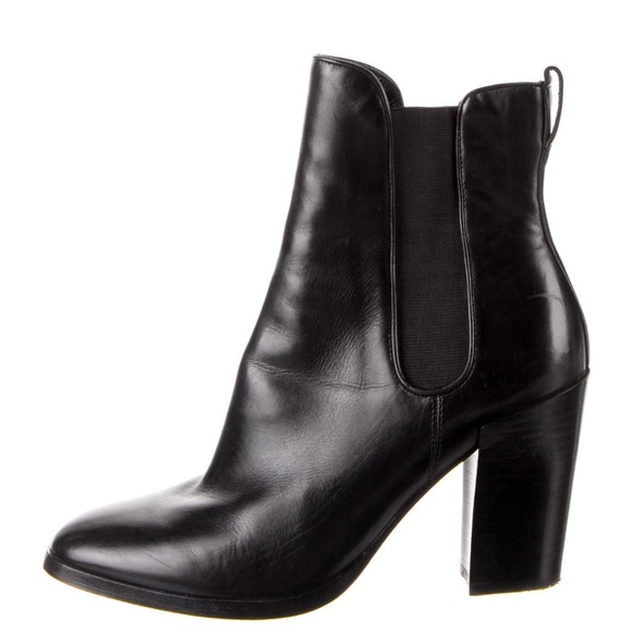 Sigerson Morrison BLK Leather W/Mesh Accents Chelsea Boots,SZ 8.Excellent Cond. - Picture 2 of 5